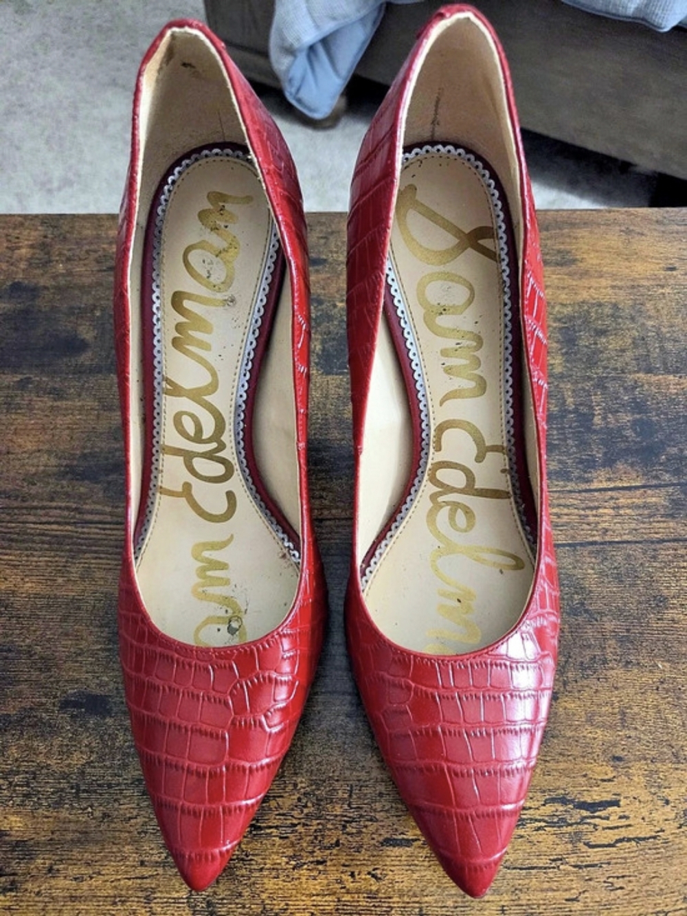 Sam Edelman Hazel Pointed Toe Pump Red Heels